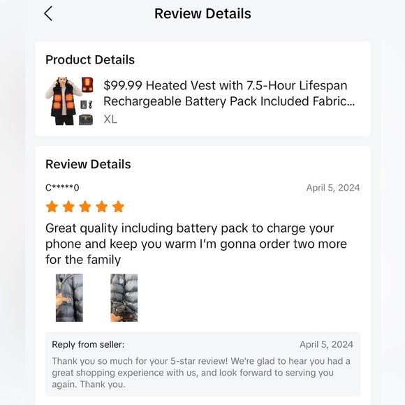 Heated Vest with 7.5-Hour Lifespan Rechargeable Battery Pack Included - Picture 2 of 12